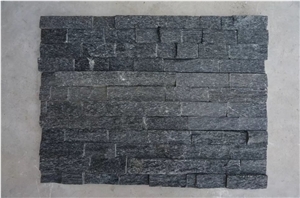Black Quartzite Wall Cladding Stone Veneer Ledge Stone