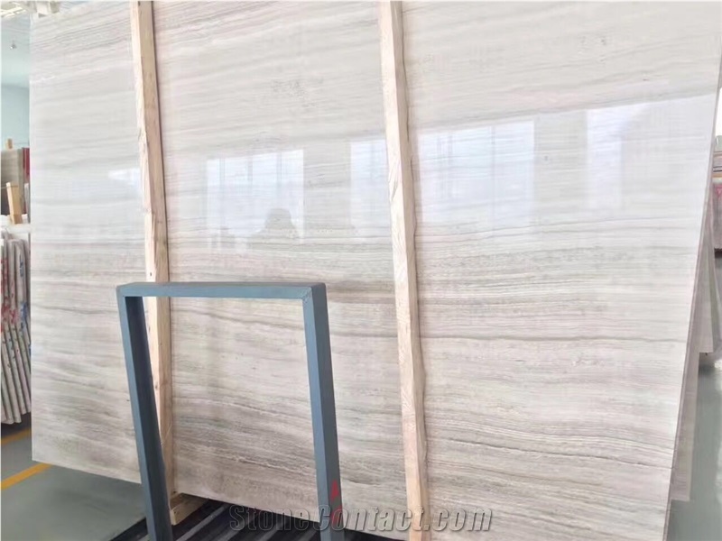 White Wooden Marble,Athens White Marble,Wooden White Marble Guizhou,China Serpeggiante,White Wood Veins Marble Polished Slabs