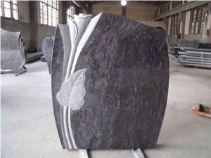Bahamas Blue European Popular Style Granite Tombstone Sculptured Statue,Hand Carving for Outdoor & Garden