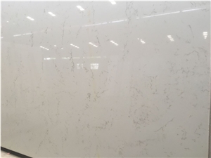 Carrara Marble Look White Quartz Stone Engineered Stone for Kitchen Counter Tops,Artificial Marble Bianco Quartz Stone Kitchen Work Tops a Quality