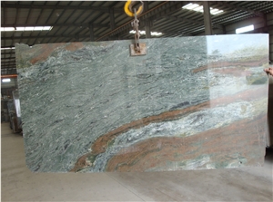 China Emerald Green Granite Tile&Slab for Countertops, Exterior - Interior Wall and Floor Applications, Fountains, Pool and Wall Cladding, Stairs, Window Sills