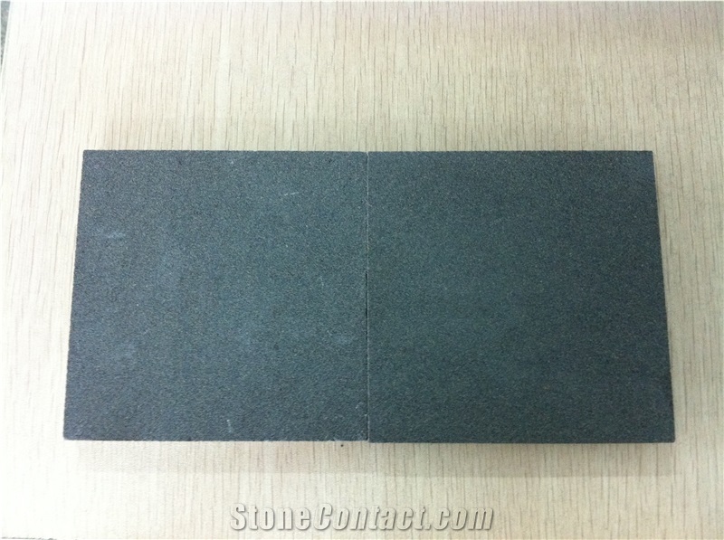 Honed,Polished Hainan Black Basalt Tile for Exterior - Interior Wall and Floor Applications