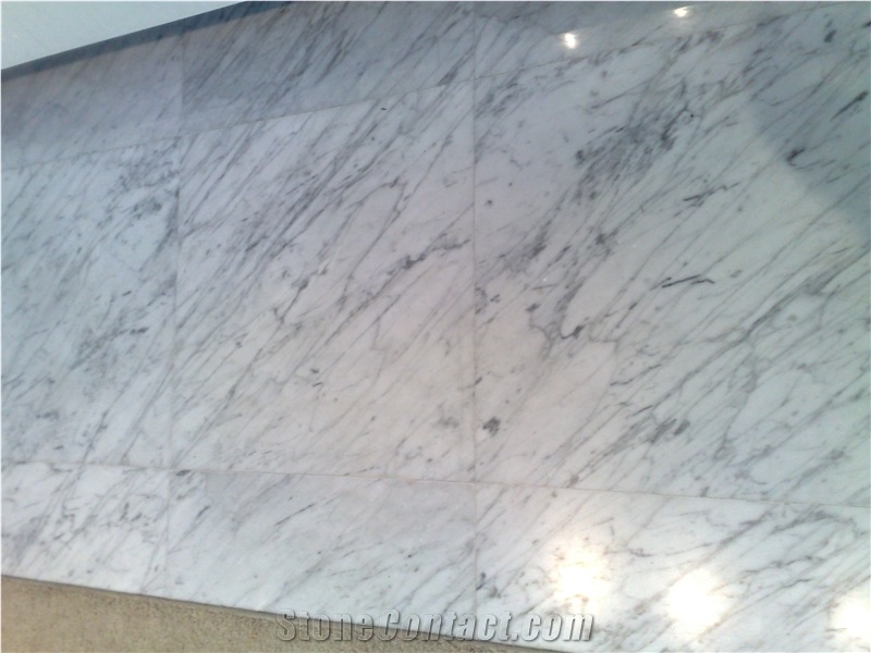 Italy Bianco Carrara White Marble Tile&Slab for Countertops, Exterior - Interior Wall and Floor Applications, Pool and Wall Cladding