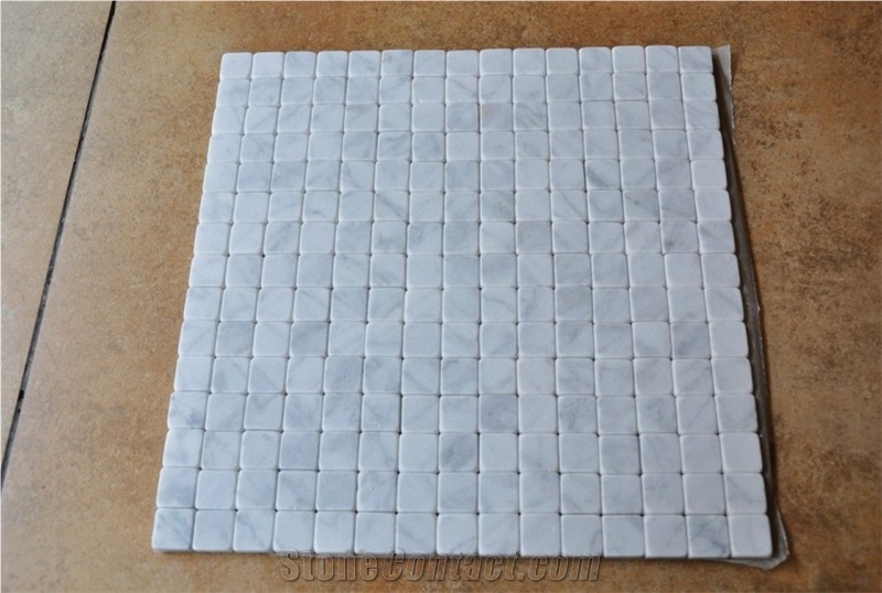 Italy Calacatta White Marble Mosaic/Bianco Carrara Marble Mosaic, Hexagon Mosaic, Floor/Wall Mosaic/Mosaic Border/Chinse White Marble Mosaic/White Wood Marble Mosaic