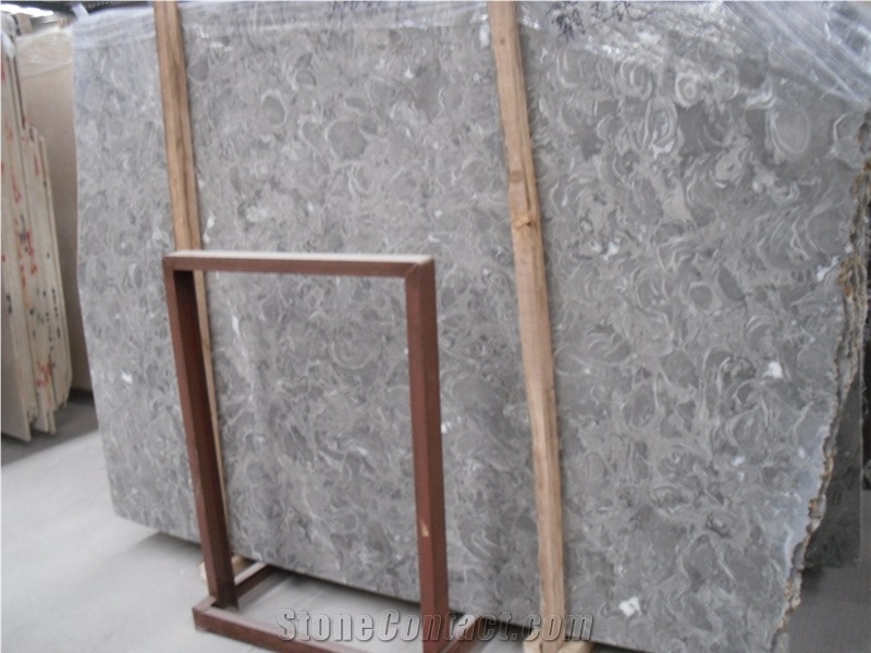 Overlord Flower Marble,Gray Glory,King Flower Grey Marble,Overlord Marble,Fossil Grey Marble for House Decoration