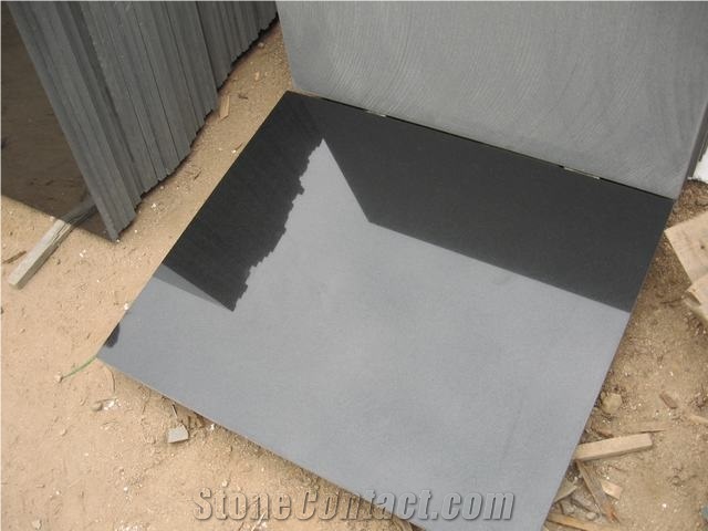 Polished China Hebei Black,Absolute Black Granite Tile for Countertops, Exterior - Interior Wall and Floor Applications, Pool and Wall Cladding