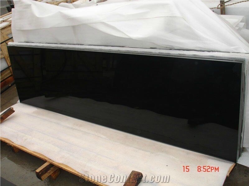Polished Mongolia Black Basalt Tile&Slab for Countertops, Exterior - Interior Wall and Floor Applications, Pool and Wall Cladding