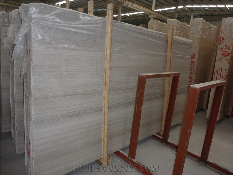 Polished Wooden Grey Marble Tile&Slab for Countertops, Exterior - Interior Wall and Floor Applications, Pool and Wall Cladding