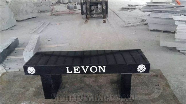 Shanxi Black Granite Park Benches/Patio Bench/Outdoor Chairs