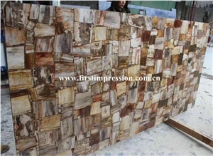 Best Price Brown Petrified Wood(Round Wood)/Semiprecious Stone Slab&Customized/Semi Precious Stone Slab for Wall Cladding&Flooring/Semi-Precious Stone Panel/Interior Decoration Gemstone Slabs