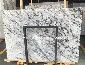 Best Price Ice Blue Crystal Marble Slabs & Tiles/Black Vein Light Transfer Bookmatch Stone Slabs/Tiles/Cut to Size/Project/Wall Cladding/Background/Interiol Decoration Stone