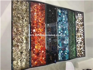 Best Price Multicolor Agate Slab & Tile/Semiprecious Stone Gemstone Stone/Transperant Countertop Intertior Decoration/Wall Cladding Tiles/High Polished Big Slabs/New Polished Slab