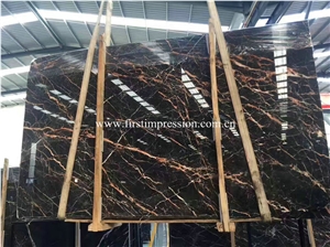 Cheap New Polished Brown Marquina/Brown St Laurent/Saint Laurent Brown Marble Slabs & Tiles/Tulip Marble Tiles & Slabs/China Tulip Marble Tiles & Slabs/Portoro Gold Marble/Gold & Jade Marble Big Slabs