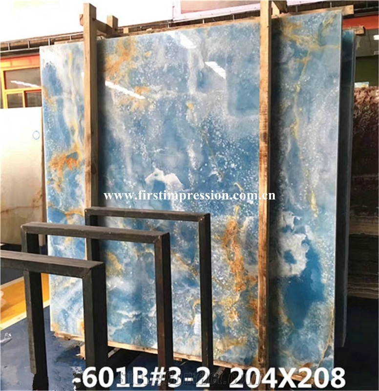 Cheapest Blue Onyx Slabs & Tiles/New Polished Blue Onyx Floor Covering Tiles/Beautiful Blue Onyx Big Slabs