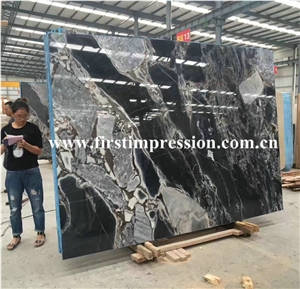 Cheapest Galaxy Blue Polished Marble Tiles & Slabs/Marble Stone for Indoor High-Grade Adornment/Lavabo/Laminate Panel/Sink or Luxury Hotel or Home Floor&Wall Covering Tiles/Chinese Stone Slab