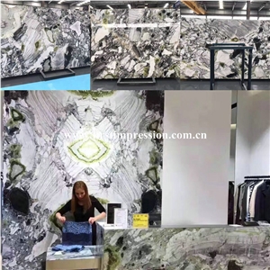 Cheapest Ice Green Marble Tiles & Slabs/Ice Connect Marble/White Beauty/Ice Green/China Green Marble/Green Marble Slabs& Tiles/Floor Marble/Wall Marble Tiles