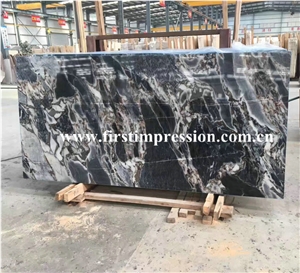China Galaxy Blue Polished Marble Tiles & Slabs/Marble Stone for Indoor High-Grade Adornment/Lavabo/Laminate Panel/Sink or Luxury Hotel or Home Floor&Wall Covering Tiles/Made in China Stone Slab