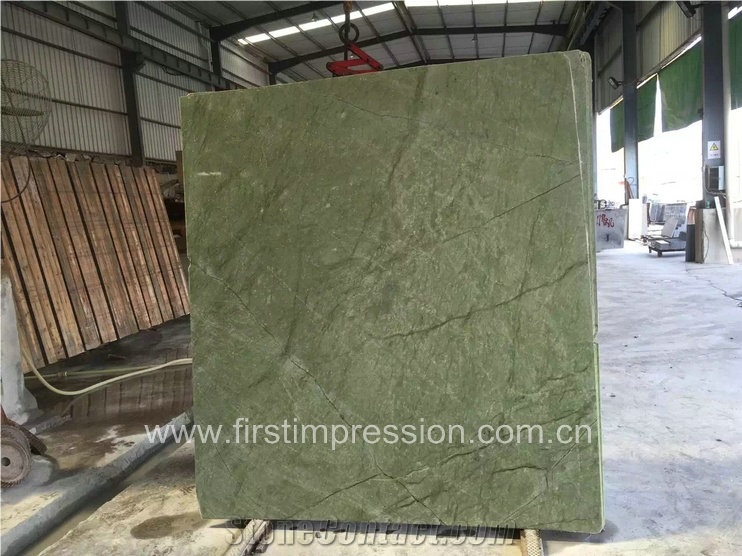 Dandong Green Marble Slab /China Green Marble /Ming Green Marble Slab and Tiles /Green Marble Tiles