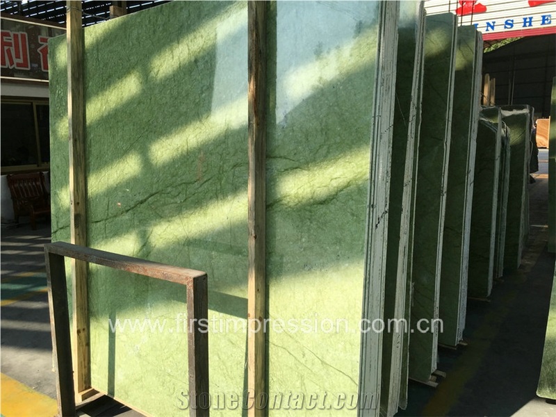 Dandong Green Marble Slab /China Green Marble /Ming Green Marble Slab and Tiles /Green Marble Tiles