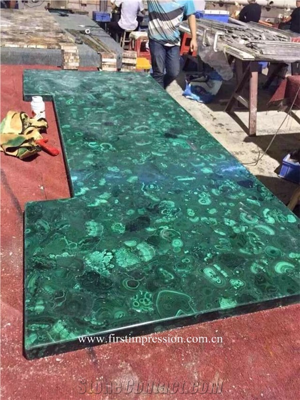 Green Malachite Semi Precious Slabs/Green Gemstone Flooring Tiles / Green Malachite Semi Precious Stone Wall Tiles/Green Malachite Table Top/Green Malachite Semi Precious Stone Panels