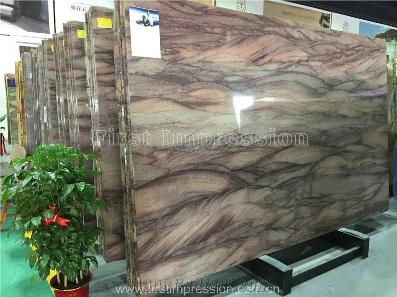 High Quality & Best Price Red Colinas/Red Colinas Quartzite/Red Quartzite/Polished Slab/Brazil Stone/For Countertops/Exterior - Interior Wall and Floor Applications