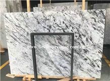 High Quality Ice Blue Crystal Marble Slabs & Tiles/Black Vein Light Transfer Bookmatch Stone Slabs/Tiles/Cut to Size/Project/Wall Cladding/Background/Interior Decoration Stone