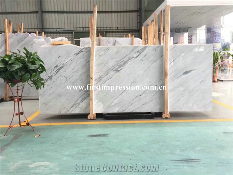 Hot Bianco Carrara Slabs & Tiles/Perfect Carrara Slabs/Italian White Marble Slabs/White Carrara Big Slabs