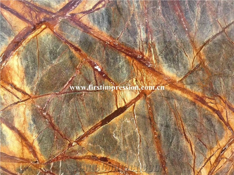 Hot Popular Brown Marble/New Polished Best Price Rain Forest Gold Marble Tiles &Slabs/Brown Marble Floor Tiles/Wall & Floor Covering Tiles