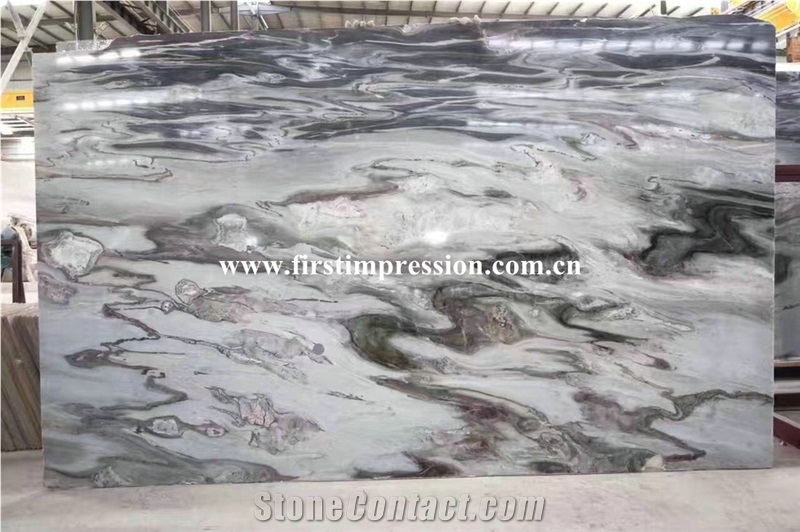 Hot Sale Dreaming River Grey Marble/New Material Marble/Best Price China Marble Big Slabs/Gray Marble for Wall & Floor Covering Tiles