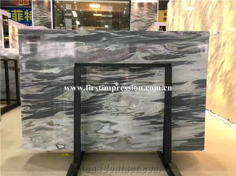 Hot Sale Dreaming River Grey Marble/New Material Marble/Best Price China Marble Big Slabs/Gray Marble for Wall & Floor Covering Tiles