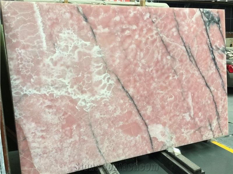 Hot Sale High Quality & Best Price Pink Translucent Onyx/Pink Onyx Slab Translucent Onyx Big Slab/Wholesale Onyx