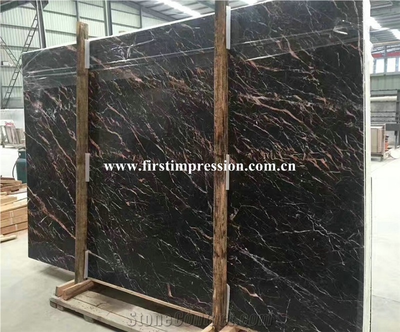 Hot Sale Tulip Brown Marquina Slabs/Brown St Laurent/Saint Laurent Brown Marble Slabs & Tiles/Tulip Marble Tiles & Slabs/China Tulip Marble Tiles & Slabs/Portoro Gold Marble/New Gold & Jade Marble