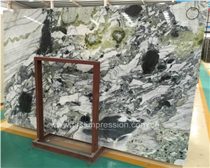 Hot Sale White Beauty Marble/Ice Jade Marble Slab&Tile/Green Marble Tile & Slab/White Beauty/Ice Connect Marble/Chinese Green/Marble Tiles Cut to Size/Ice Green/White and Green Marble Big Slabs