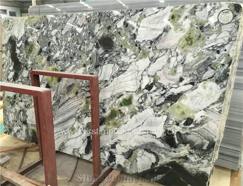 Hot Sale White Beauty Marble/Ice Jade Marble Slab&Tile/Green Marble Tile & Slab/White Beauty/Ice Connect Marble/Chinese Green/Marble Tiles Cut to Size/Ice Green/White and Green Marble Big Slabs