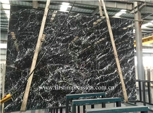 Italian Black Marble Slab /China New Black Marble with White Root/ Italy Black Marble Tiles and Slabs / Marble Floor Covering Tiles/ Marble Wall Covering Tiles