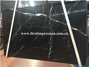 Nero Marquina Marble/Nero Marquine/Nero Marquinia/Black Marquinia/Marquinia Marble Slab & Tile