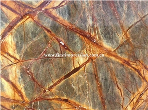 New Polished Best Price Rain Forest Gold Marble Tiles &Slabs/Brown Marble Floor Tiles/Wall & Floor Covering Tiles