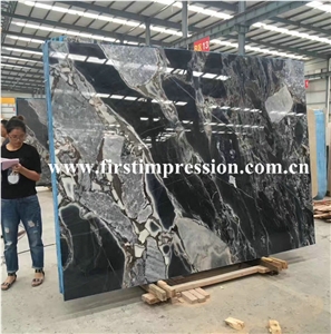 New Polished Galaxy Blue Marble Tiles & Slabs/Marble Stone for Indoor High-Grade Adornment