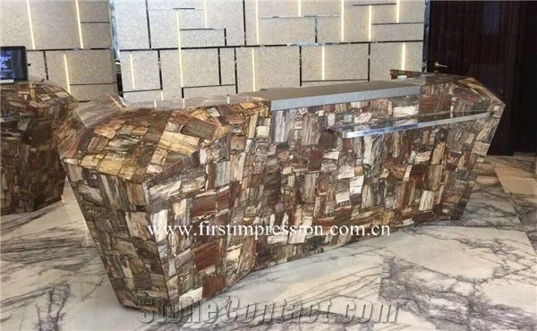 Petrified Wood Countertop Semi Precious Stone Panels Semi Precious