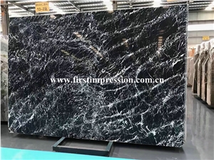 Popular Black Marble/China New Black Marble with White Root/ Italy Black Marble Tiles and Slabs / Marble Floor Covering Tiles/ Marble Wall Covering Tiles