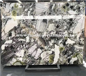 Popular White Beauty Marble Tiles & Slabs/Ice Connect Marble/White Beauty/Ice Green/China Green Marble/Green Marble Slabs& Tiles/Floor Marble/Wall Marble Tiles/Ice Green Marble