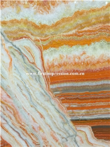 Rainbow Onyx Slabs & Tiles/Multicolor Polished Onyx/Honey Onyx/Wholesale Low Price High Quality Turkish Rainbow Onyx Slabs&Tiles for Interior Wall and Background Decoration