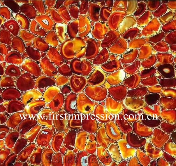 Red Agate Backlit Wall Tiles /Transmittance Red Agate Wall Panel /Red Agate Slabs & Tiles /Red Agate Gemstone Slabs/Semi Precious Tiles /Semi Precious Stone Panels/Precious Stone/Gemstone Wall Tiles