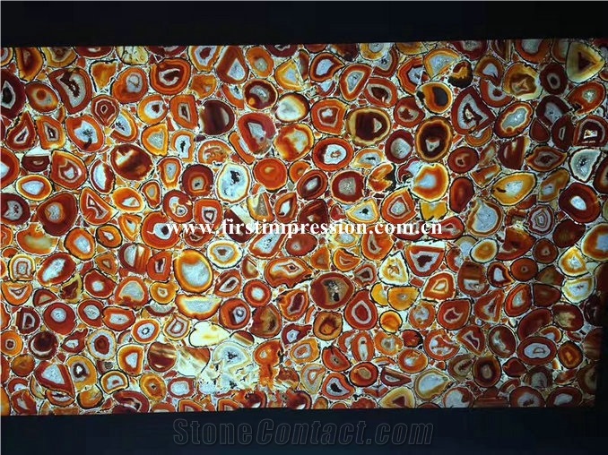 Red Agate Slabs & Tiles/Hot Sale Semiprecious Stone/Colorful Agate/Best Price & High Quality Agate Big Slabs