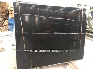 Saint Laurent Marble, S.T Laurent Marble, Black Marble with Gold and White Veins,Marble Slabs and Tiles,Black Marble Slab ,Black Marble Slab & Tiles