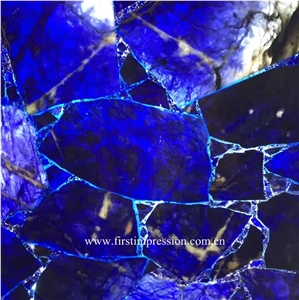 Sodalite Blue Jasper ,Azul Bahia Gemstone Slab,Backlit Blue Natural Semiprecious Lapis Lazuli Stone,Blue Semi Precious Stone Panels ,Lapis Lazuli Countertops ,Blue Gemstone Wall Panel ,