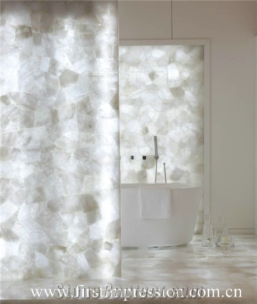 White Crystal Gemstone Bathroom Design White Crystal Precious