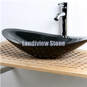 Black Granite Wash Sink, Black Classic Granite Basin