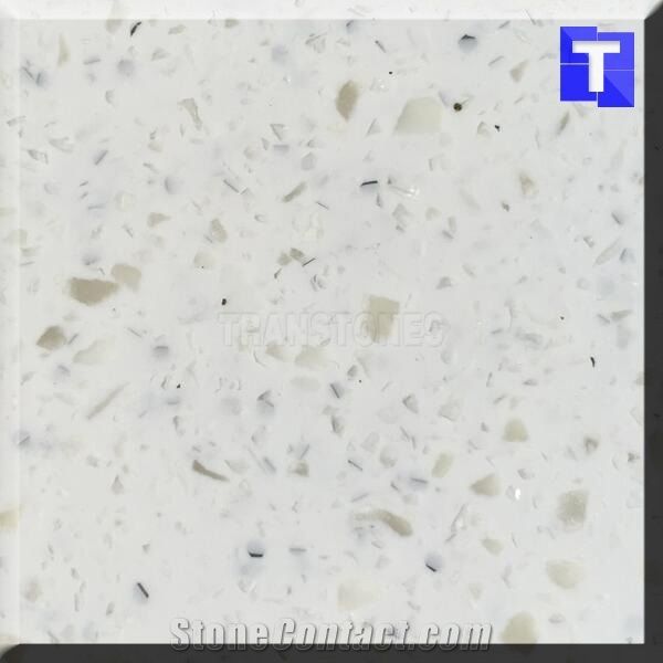 Artificial Crystal Galaxy White Acrylic Slabs Marble Look Solid