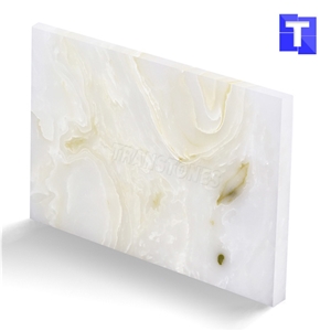 New Material Artificial Afghanistan White Onyx Slab Wall Panel Sheet,Floor Tiles,Solid Surface Translucent Backlit Glass Stone